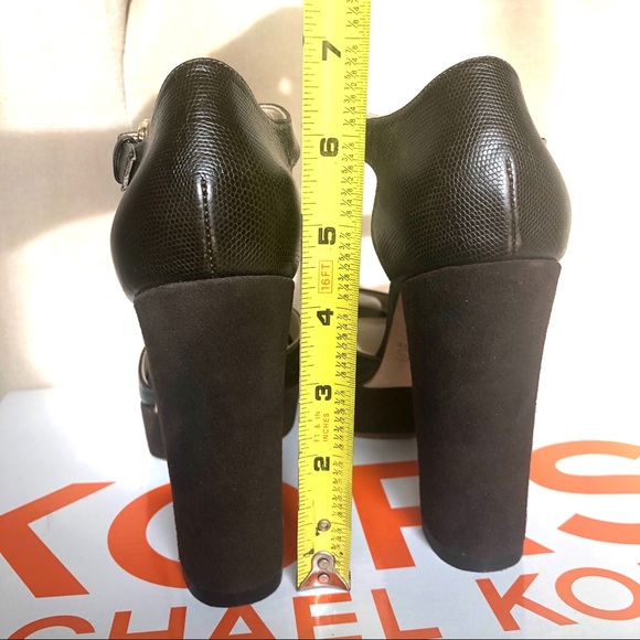 Michael Kors NIB 7.5 open toed brown platform - Picture 4 of 7